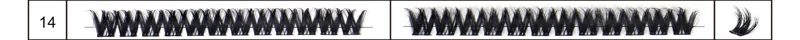 Supplier catalogue lash reference 14; single photographed strip