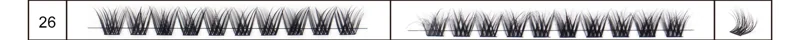 Supplier catalogue lash reference 26; single photographed strip
